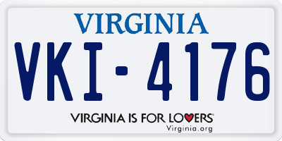 VA license plate VKI4176
