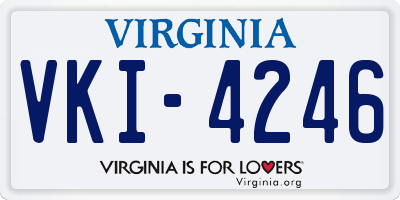 VA license plate VKI4246
