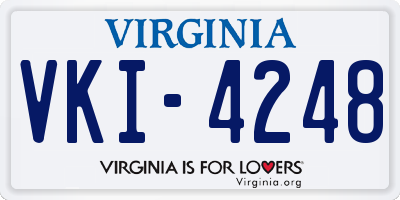 VA license plate VKI4248