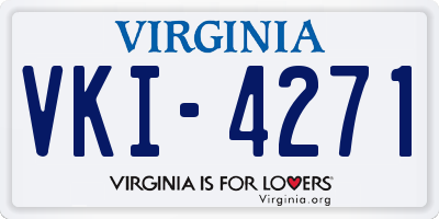 VA license plate VKI4271