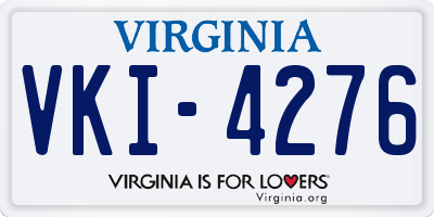 VA license plate VKI4276