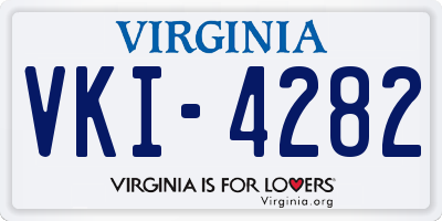 VA license plate VKI4282