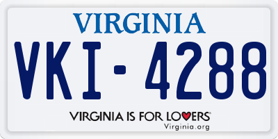 VA license plate VKI4288
