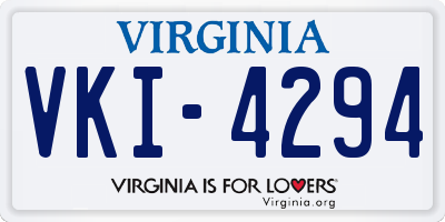 VA license plate VKI4294
