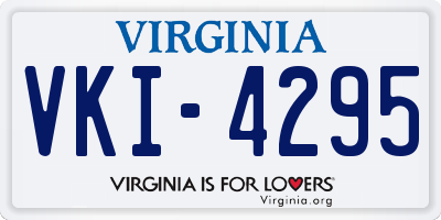 VA license plate VKI4295