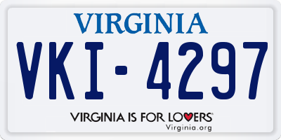 VA license plate VKI4297