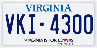 VA license plate VKI4300