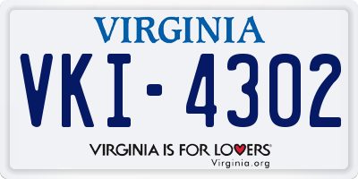VA license plate VKI4302