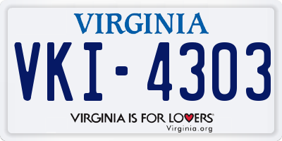 VA license plate VKI4303