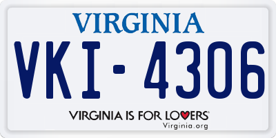 VA license plate VKI4306