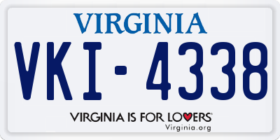 VA license plate VKI4338