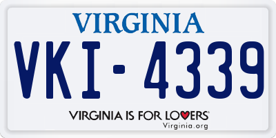 VA license plate VKI4339