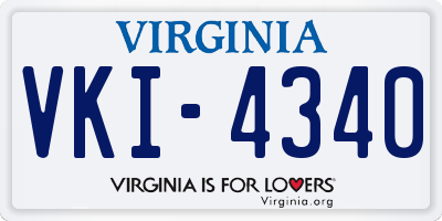VA license plate VKI4340