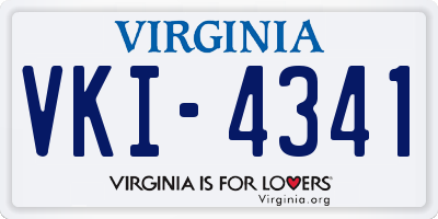 VA license plate VKI4341