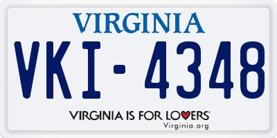 VA license plate VKI4348