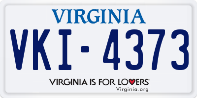 VA license plate VKI4373