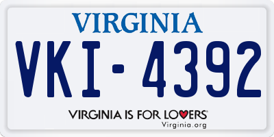VA license plate VKI4392