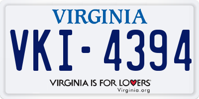 VA license plate VKI4394
