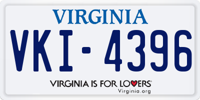 VA license plate VKI4396