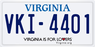 VA license plate VKI4401