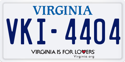 VA license plate VKI4404
