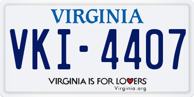 VA license plate VKI4407