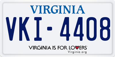 VA license plate VKI4408