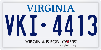 VA license plate VKI4413