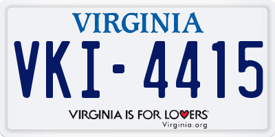 VA license plate VKI4415