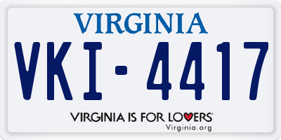 VA license plate VKI4417