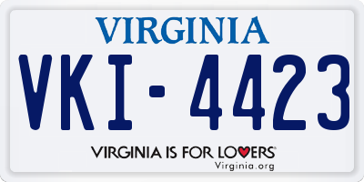 VA license plate VKI4423