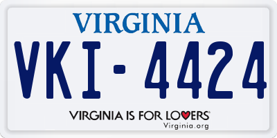 VA license plate VKI4424
