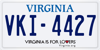 VA license plate VKI4427