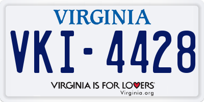 VA license plate VKI4428