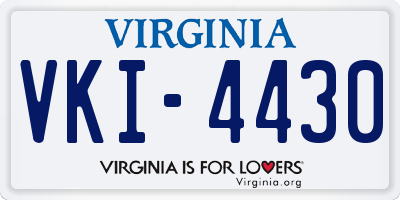 VA license plate VKI4430
