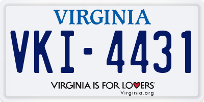 VA license plate VKI4431