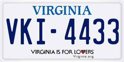 VA license plate VKI4433