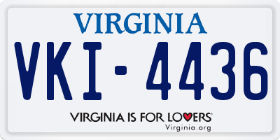 VA license plate VKI4436