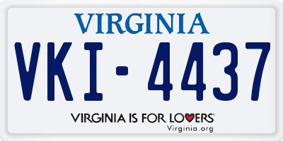 VA license plate VKI4437