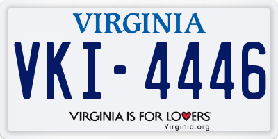 VA license plate VKI4446