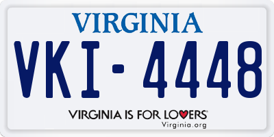 VA license plate VKI4448