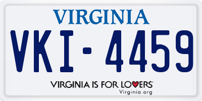 VA license plate VKI4459