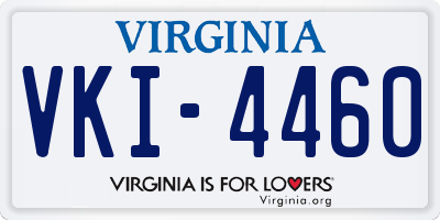 VA license plate VKI4460