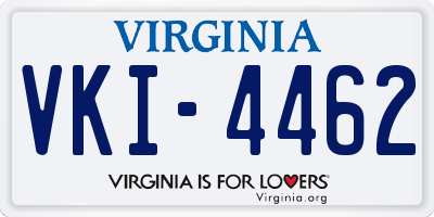 VA license plate VKI4462