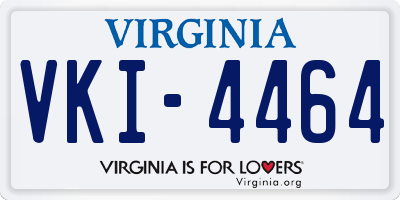 VA license plate VKI4464