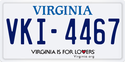 VA license plate VKI4467