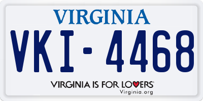 VA license plate VKI4468