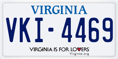 VA license plate VKI4469