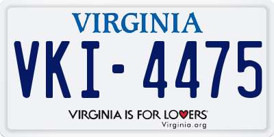 VA license plate VKI4475