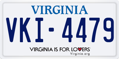 VA license plate VKI4479